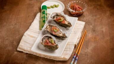 ostriche con wasabi e zenzero