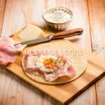 Piadina alla romana con uovo, prosciutto e pecorino