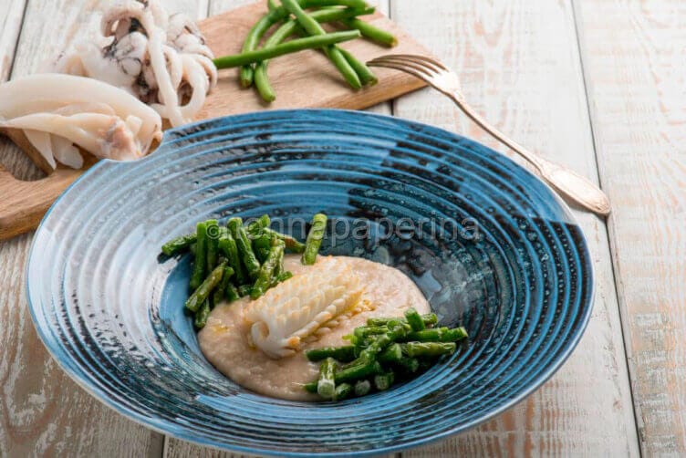 seppie cannellini e fagiolini