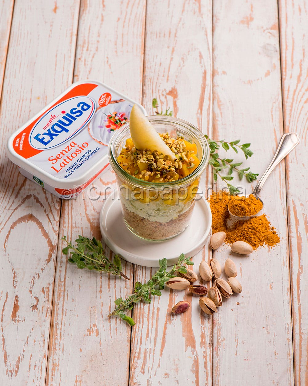 tortina con crema al formaggio