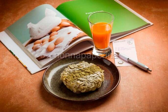 Torta di riso integrale con crema al te matcha