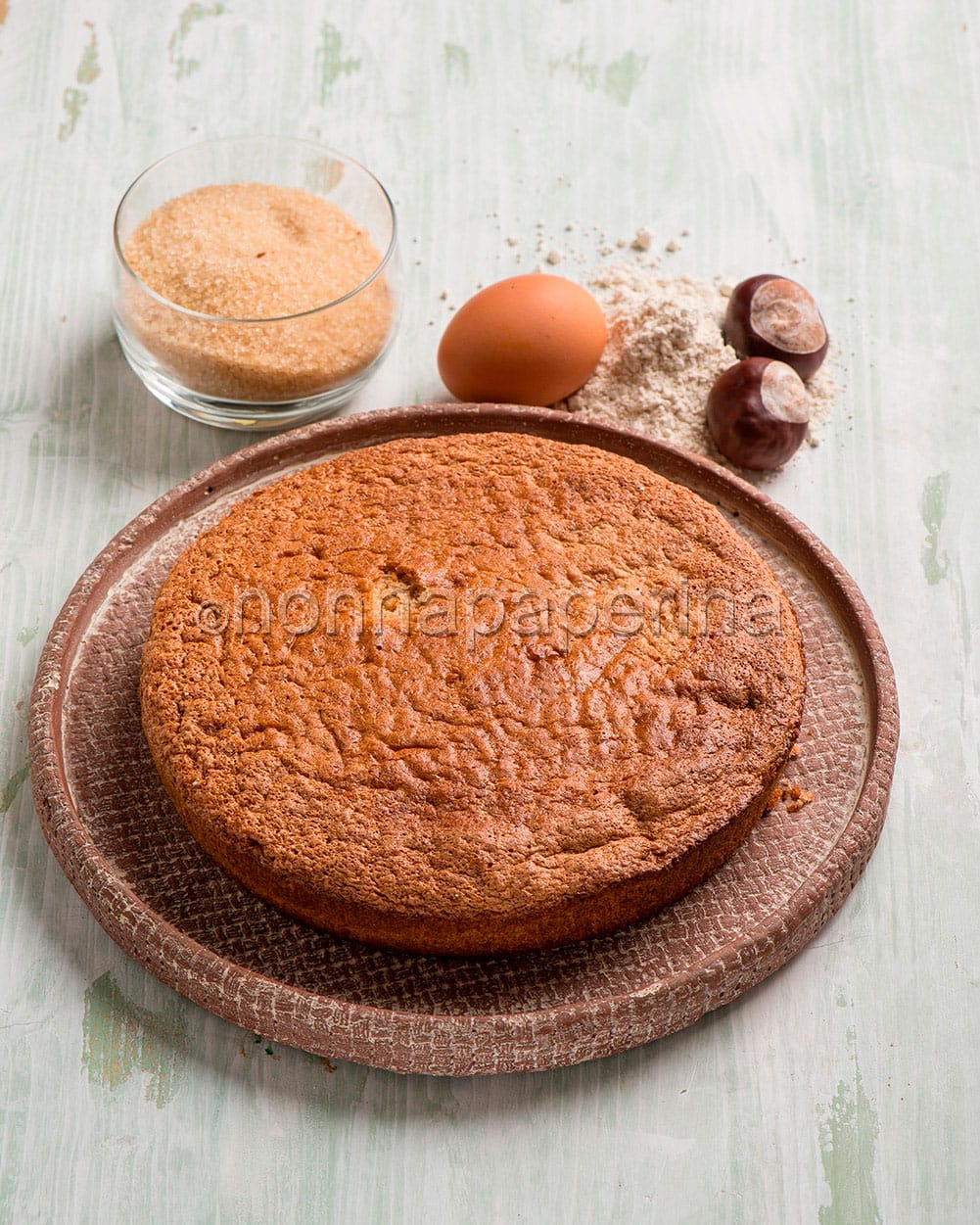 pan di Spagna alla farina di castagne