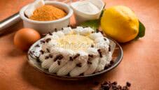 Torta di pan di spagna e crema pasticcera al fonio Torta di pan di spagna e crema pasticcera al fonio