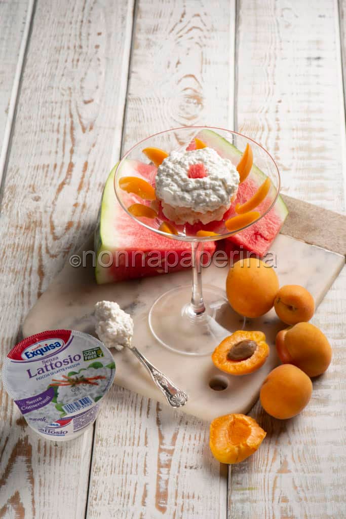 Cocktail di gamberi con anguria