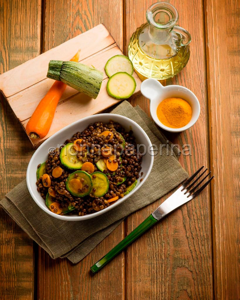 Insalata di lenticchie nere