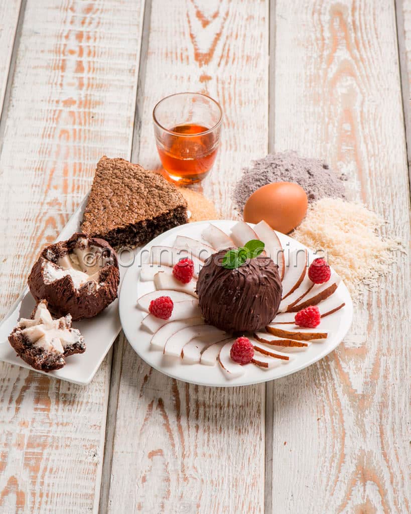 Semifreddo con noci di cocco