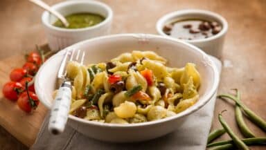 conchiglioni con pesto
