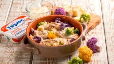 Canederli ai finferli con cavolfiore