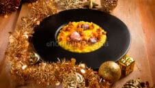 Risotto allo zafferano con ragù di ossobuco: tradizione Risotto allo zafferano con ragù di ossobuco: tradizione