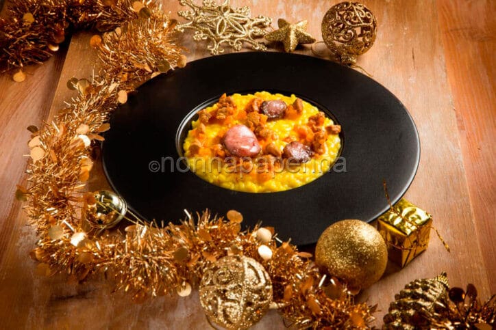 Risotto allo zafferano con ragu di ossobuco Risotto allo zafferano con ragu di ossobuco