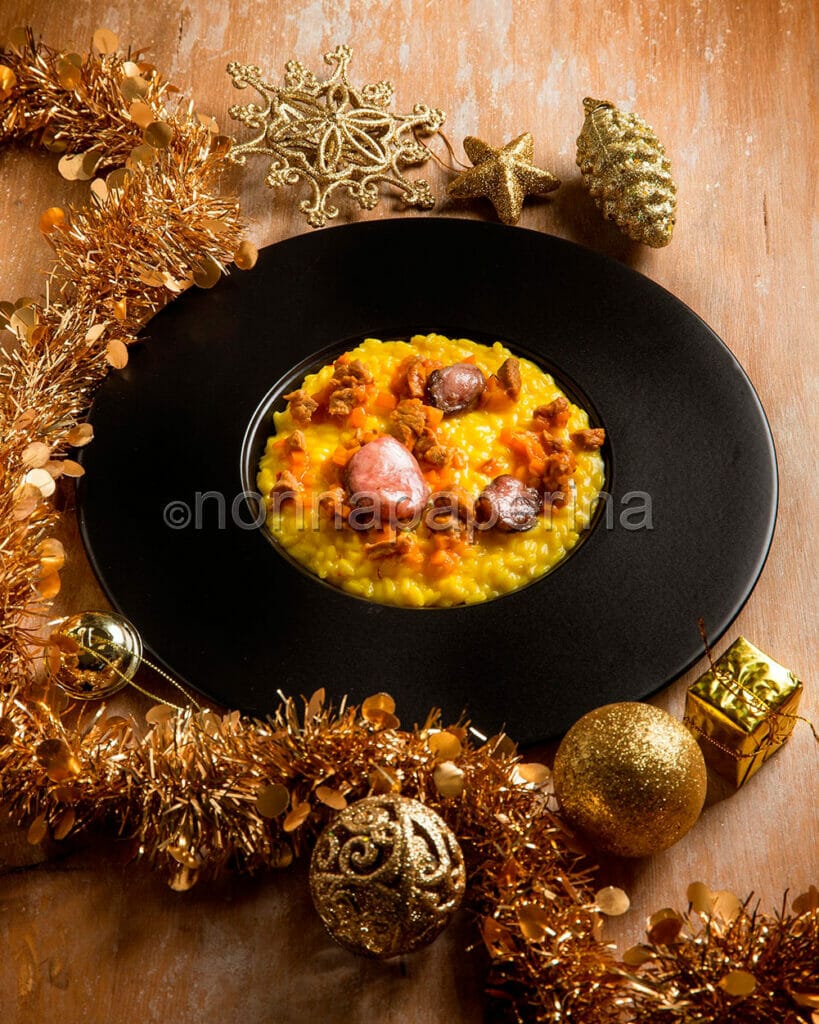 Risotto allo zafferano con ragù di ossobuco Risotto allo zafferano con ragù di ossobuco