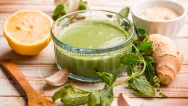 Salsa al coriandolo e menta