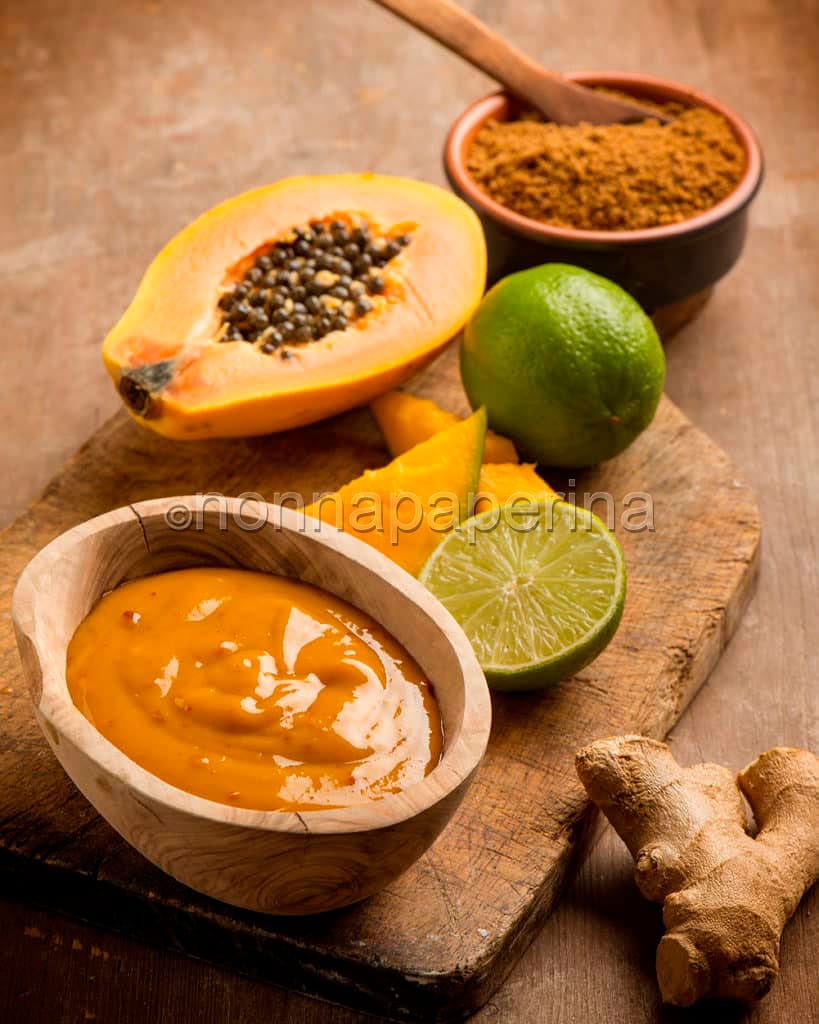 Salsa di papaya e mango
