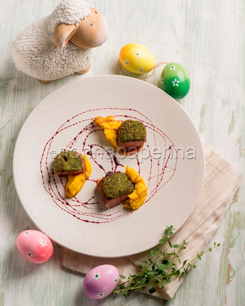 lombata di agnello alle erbe