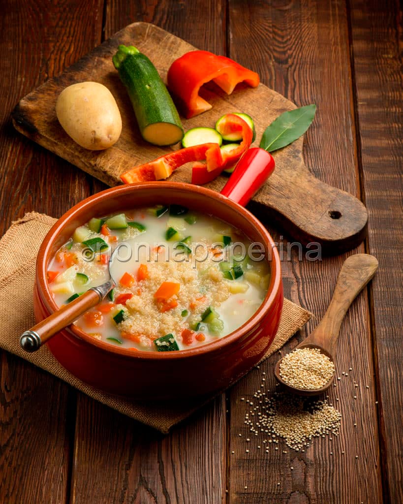 Minestra di latte con quinoa