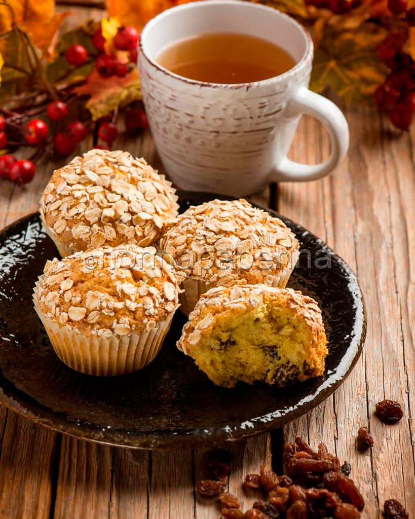 muffins di avena e uvetta