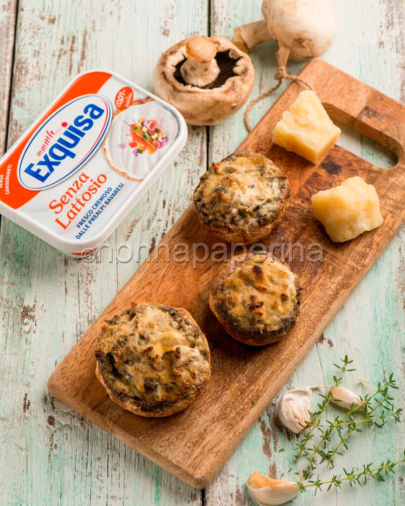 Champignon ripieni con formaggio cremoso