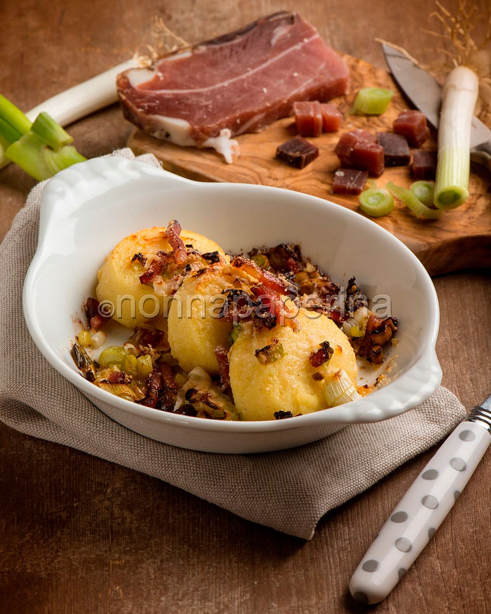 Gnocchi alla romana con cipollotto