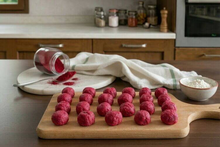 gnocchi di barbaietola crudi