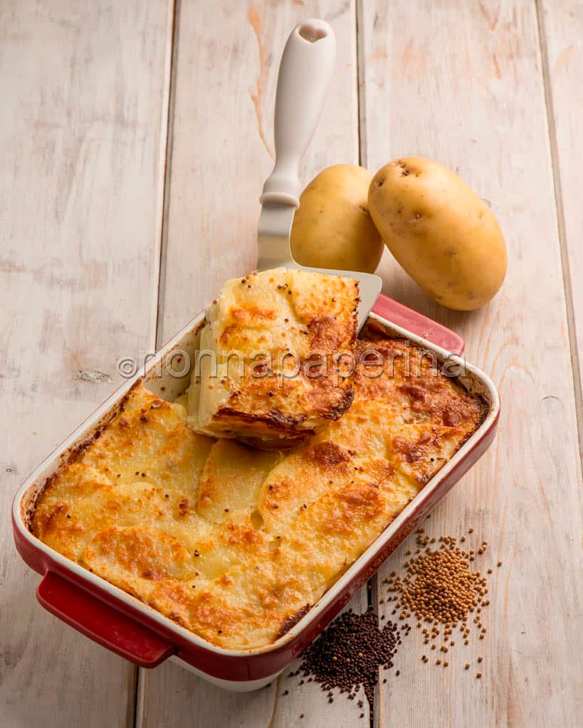 Millefoglie di patate alla senape