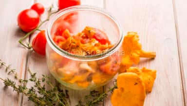 Tortino di patate e finferli