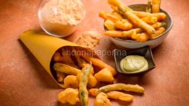 Tempura di verdure con maionese al wasabi