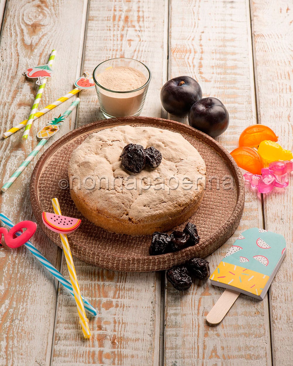 torta paradiso al fonio e prugne torta paradiso al fonio e prugne