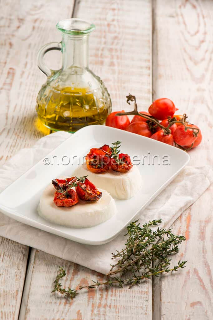 Caprese con pomodorini confit