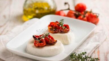 Caprese con pomodorini confit