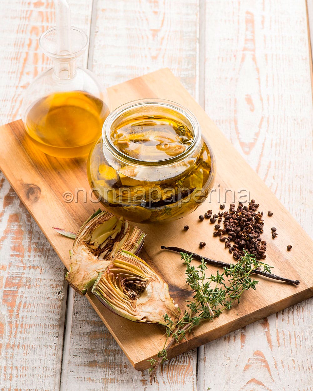 Carciofi alla vaniglia in vasocottura Carciofi alla vaniglia in vasocottura