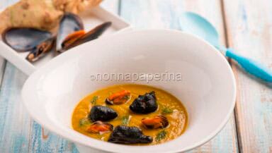Crema di sedano rapa e cozze
