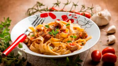 Fettuccine con funghi porcini