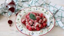 Gnocchi di barbabietola in crema di formaggio