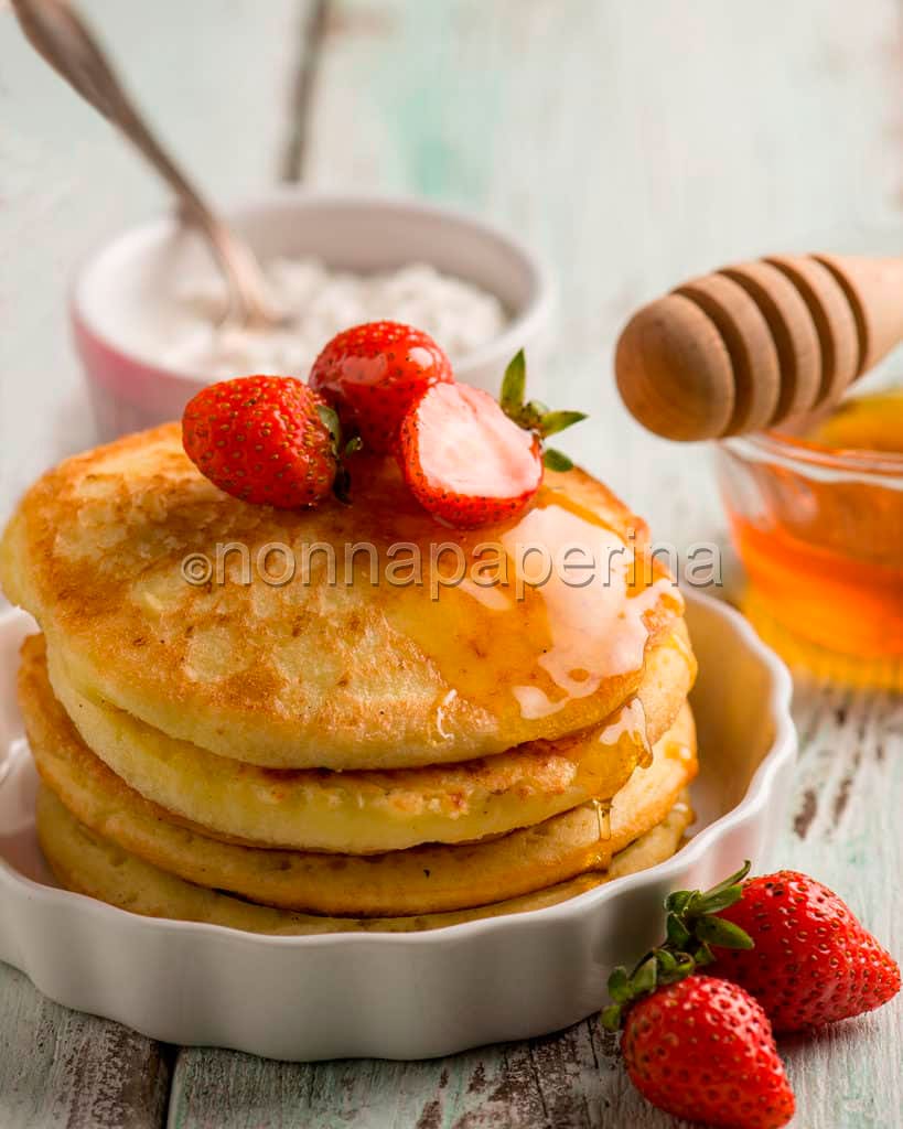Pancakes con i fiocchi di latte Exquisa
