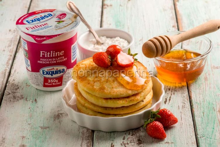 Pancakes con i fiocchi di latte Exquisa