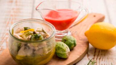 Pollo in olio cottura con cavolini