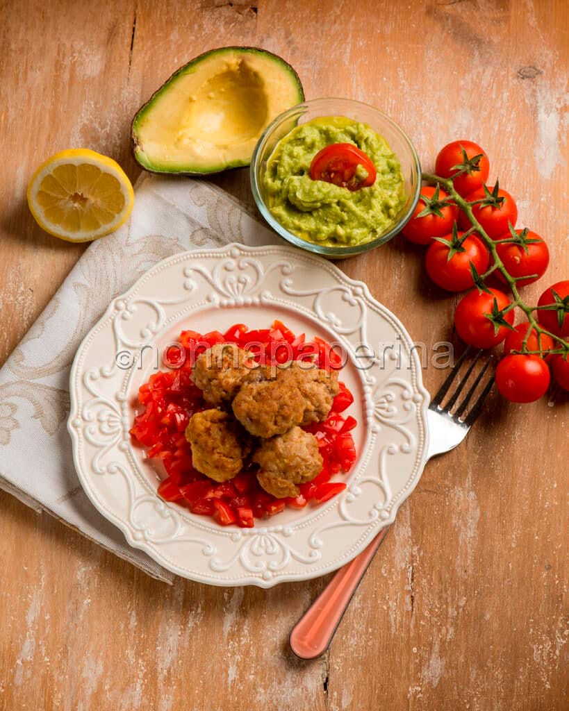 Polpettine di vitello con avocado