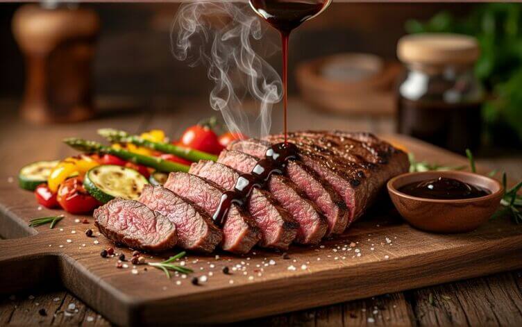 Tagliata di manzo con salsa Worcester