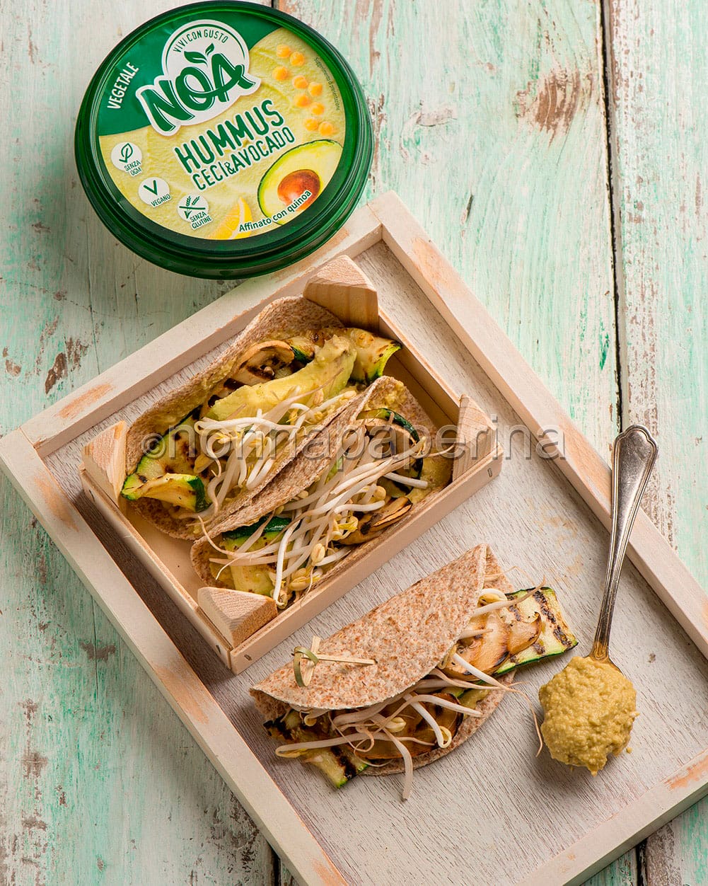 Wraps con Hummus Ceci & Avocado Noa