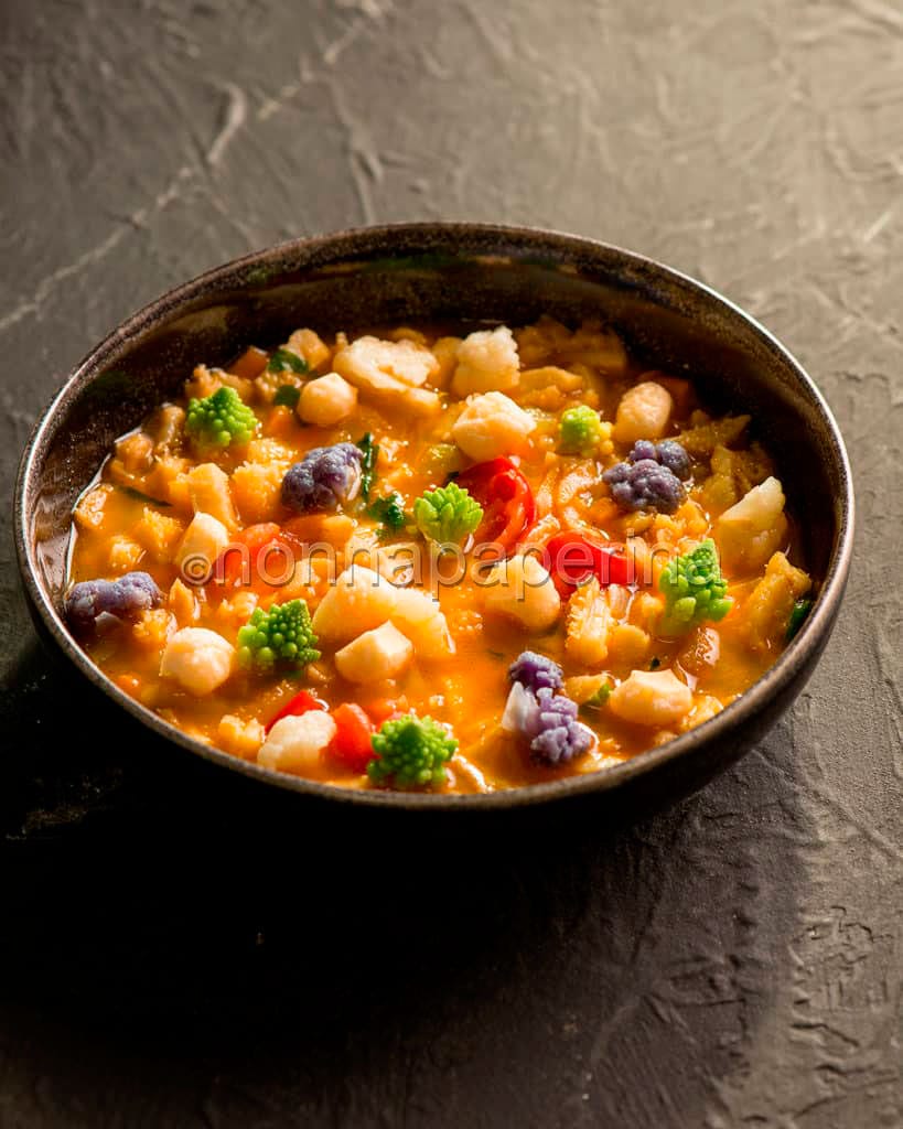 Zuppa di trippa e cavolfiore