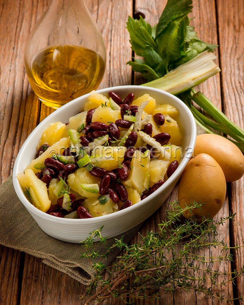 Insalata con patate e fagioli