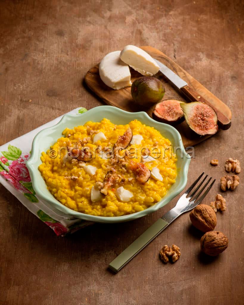 Risotto con fichi e tomino