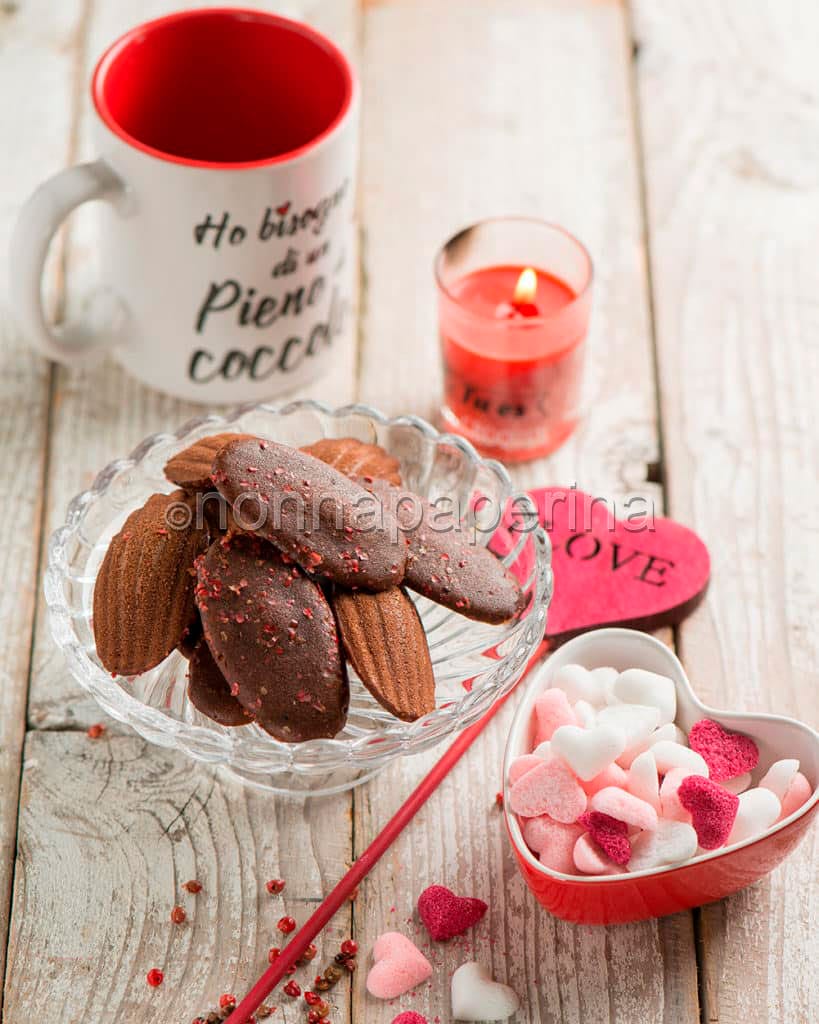 Mini madeleine al pepe rosa