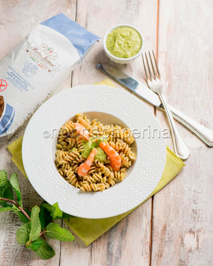 Pasta con gamberi e fave Pasta con gamberi e fave