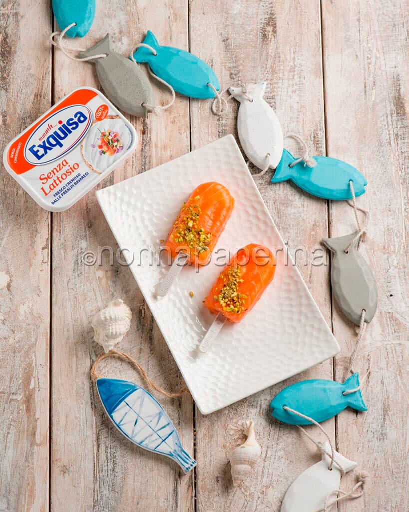 Stecco di salmone e formaggio