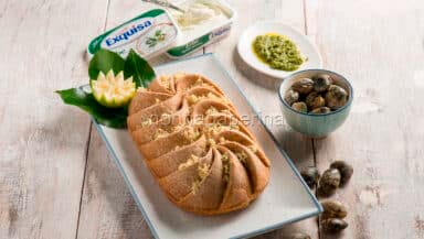 Torta morbida di riso con pesto