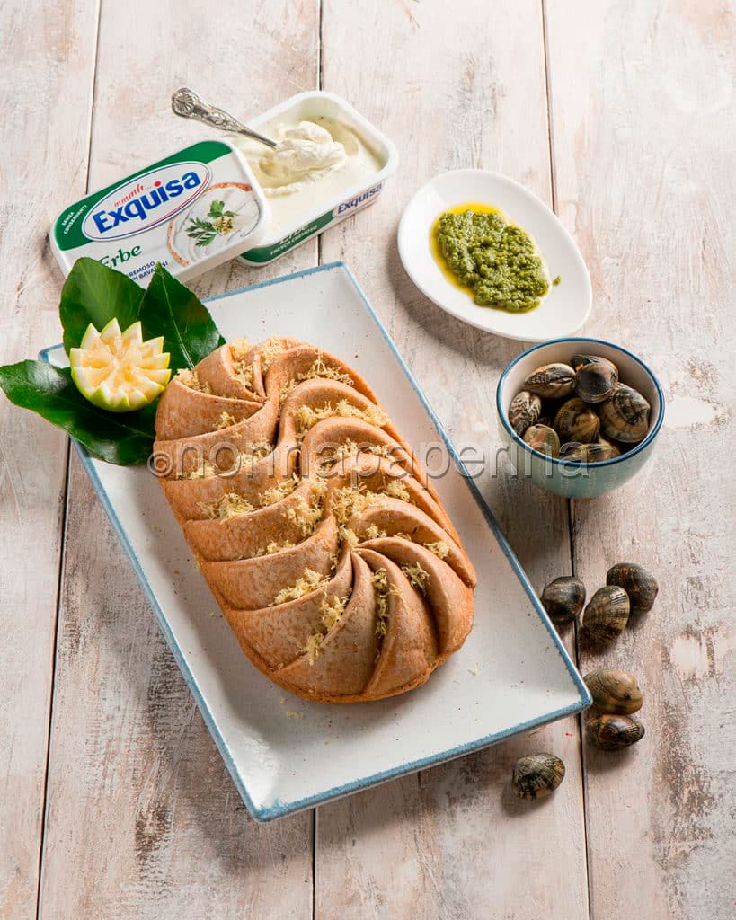 Torta morbida di riso con pesto Torta morbida di riso con pesto