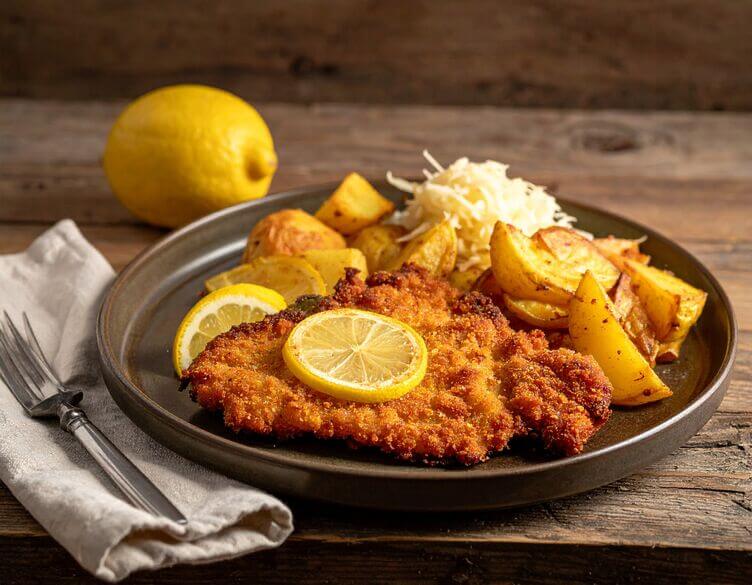 Wiener schnitzel con crauti
