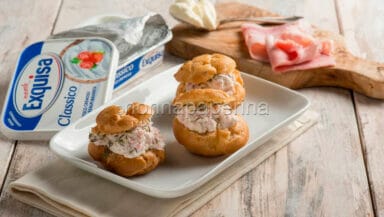 bignè prosciutto e formaggio (
