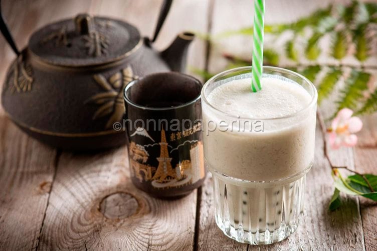 Bubble tea al tè matcha senza glutine e lattosio Bubble tea al te matcha